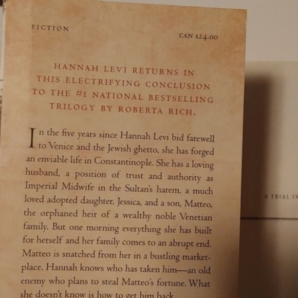 3/$13 A Trial in Venice adult softcover novel by Roberta Rich 2017 book … - Picture 3 of 7